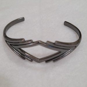 Black metal cuff bracelet